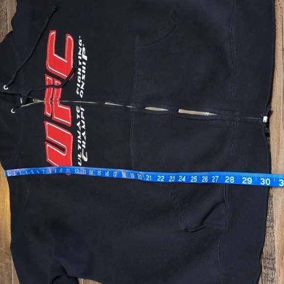 Vintage UFC Full Zip Hoodie Size 3XL In Black - Picture 11 of 11